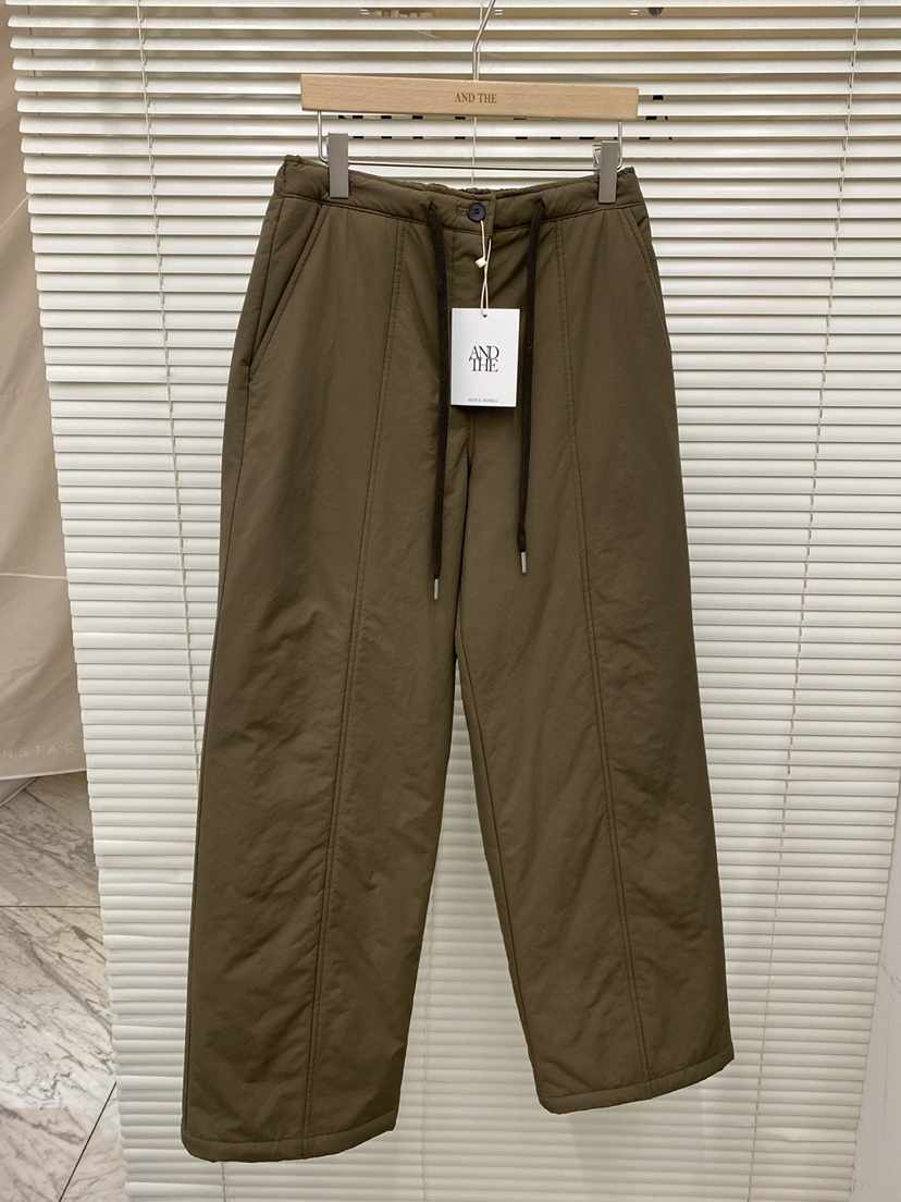 AND THE韓國直郵㊣女士新款25秋冬人氣推薦真品休閑褲填充AND THE休閑褲