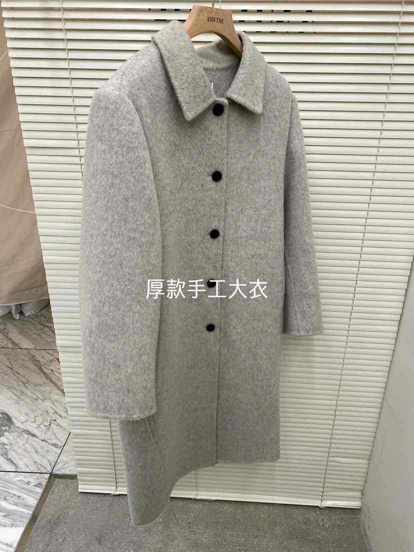 AND THE東大門㊣直郵女裝新款真品休閑25秋冬時尚中長款大衣AND THE中長款大衣