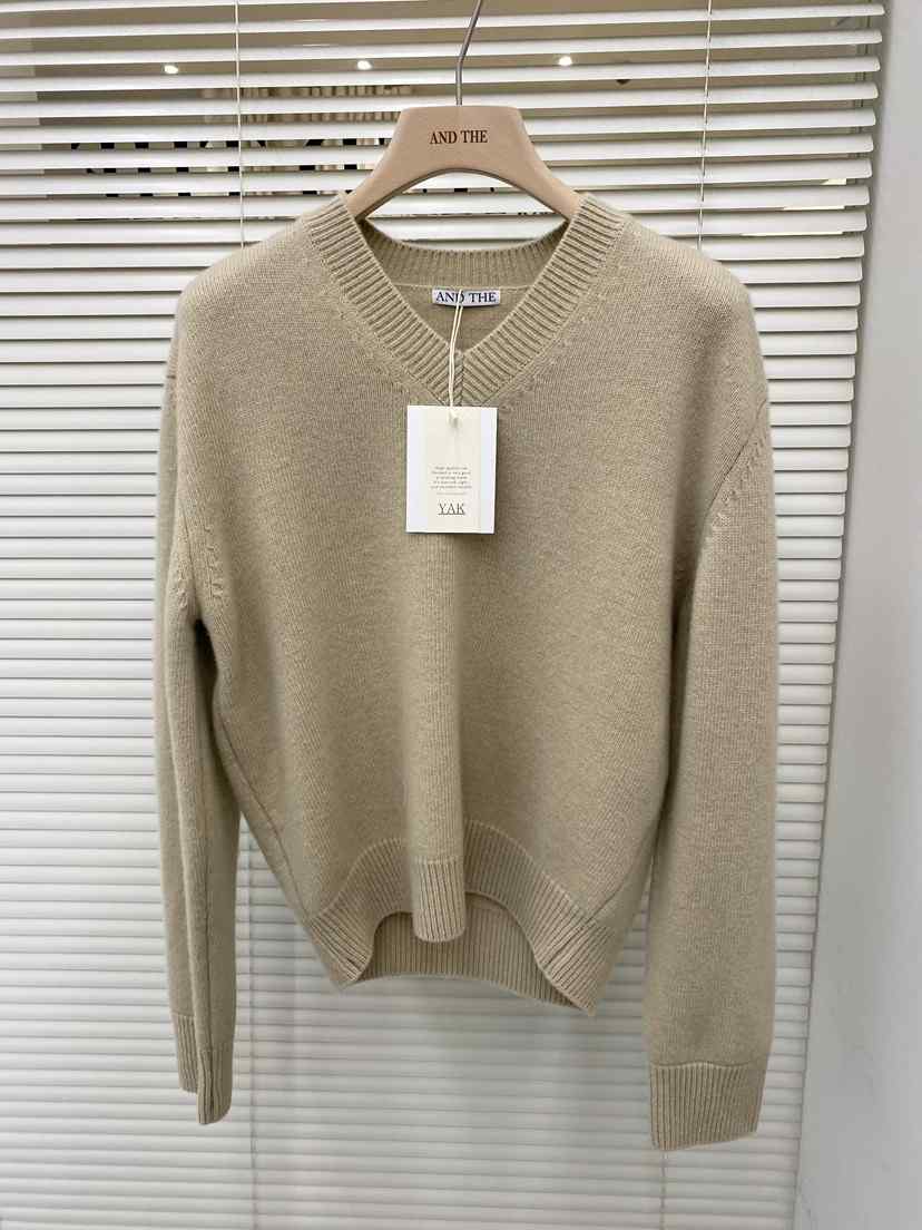 AND THE韓國代購㊣女裝新款休閑時尚真品職業25秋冬針織衫AND THE針織衫