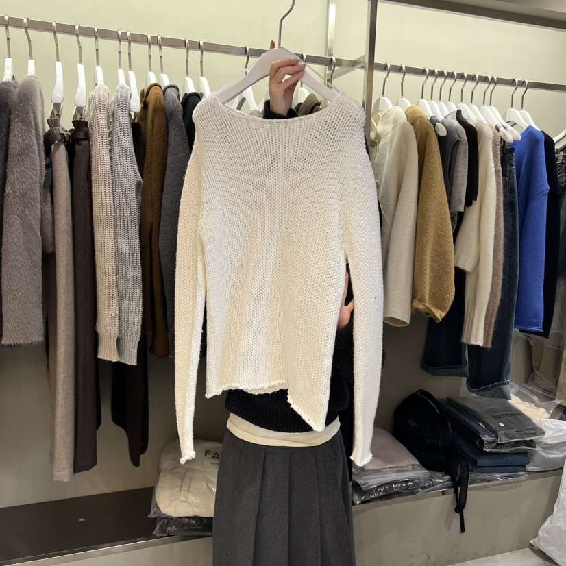 FAVE/FAVOURITE東大門㊣直郵女士新品推薦時尚人氣針織衫船領FAVOURITE針織衫