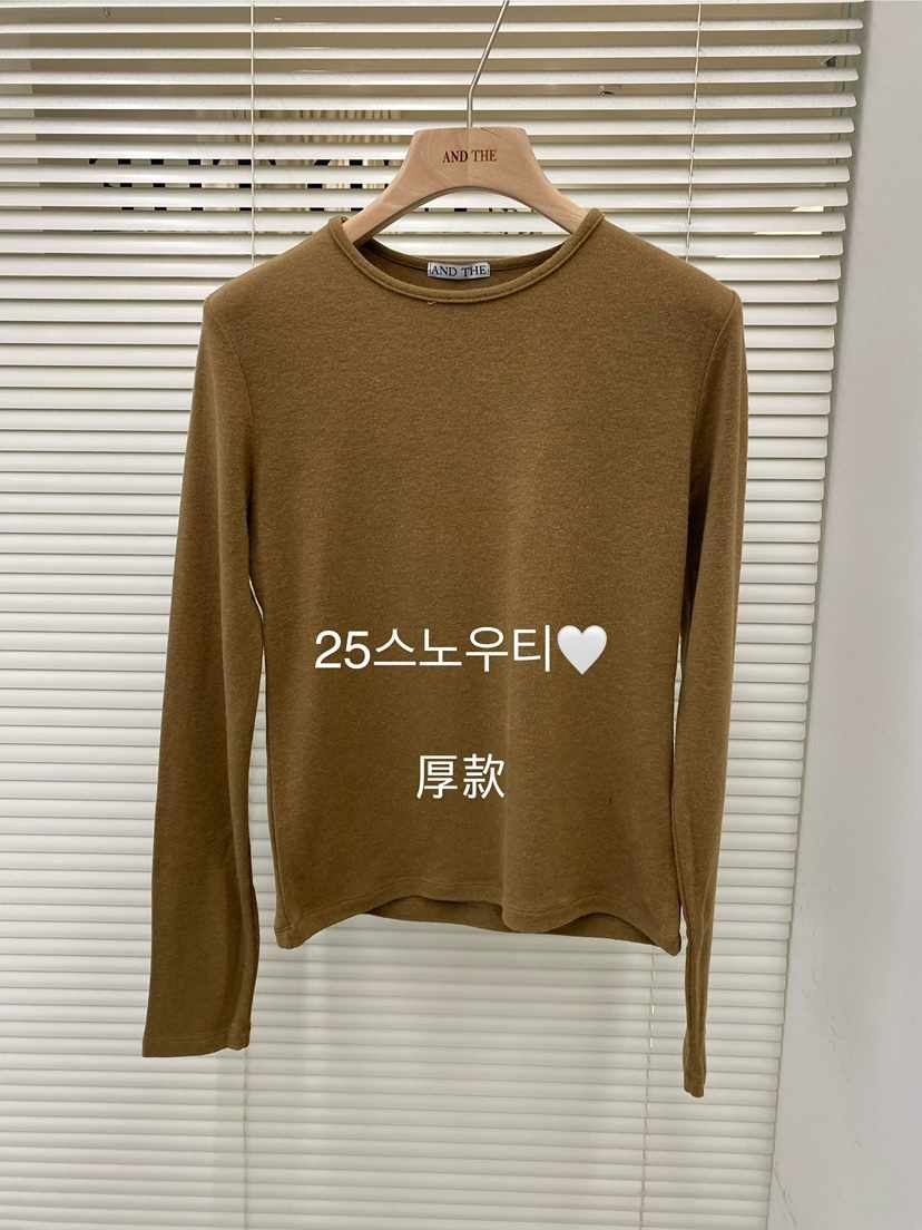 AND THE東大門㊣代購女士新款時尚人氣熱賣推薦休閑長袖T恤AND THE長袖T恤