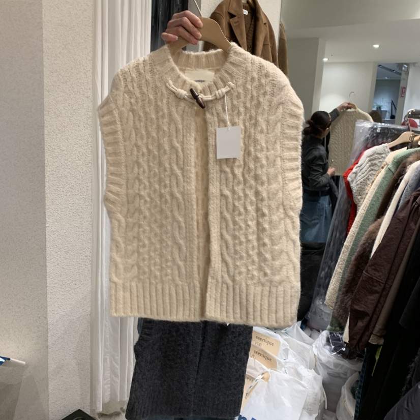 SSEMIENNE韓國直郵㊣女士新款職業推薦真品時尚人氣休閑馬甲SSENIQUE馬甲