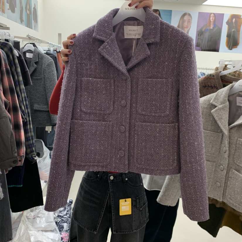 SOLD OUT東大門㊣實拍女裝新品時尚人氣25秋冬熱賣休閑夾克SOLD OUT夾克