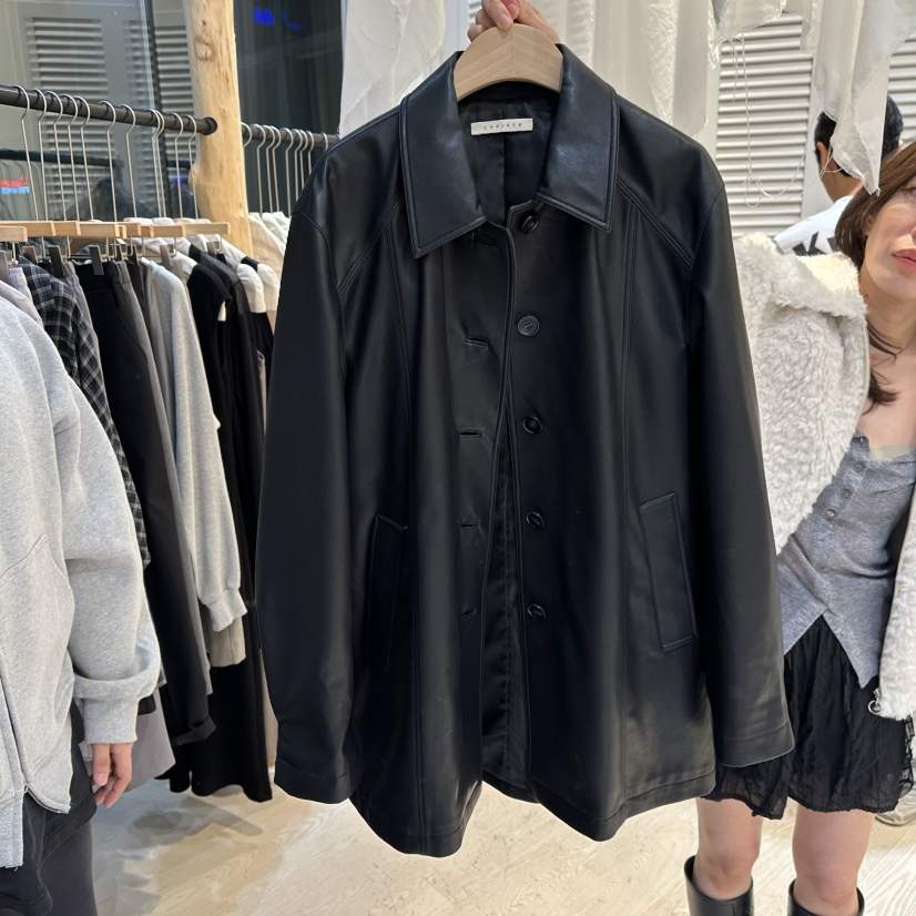COPINER東大門㊣直郵女裝新品25秋冬熱賣推薦真品職業休閑皮衣COPINER皮衣