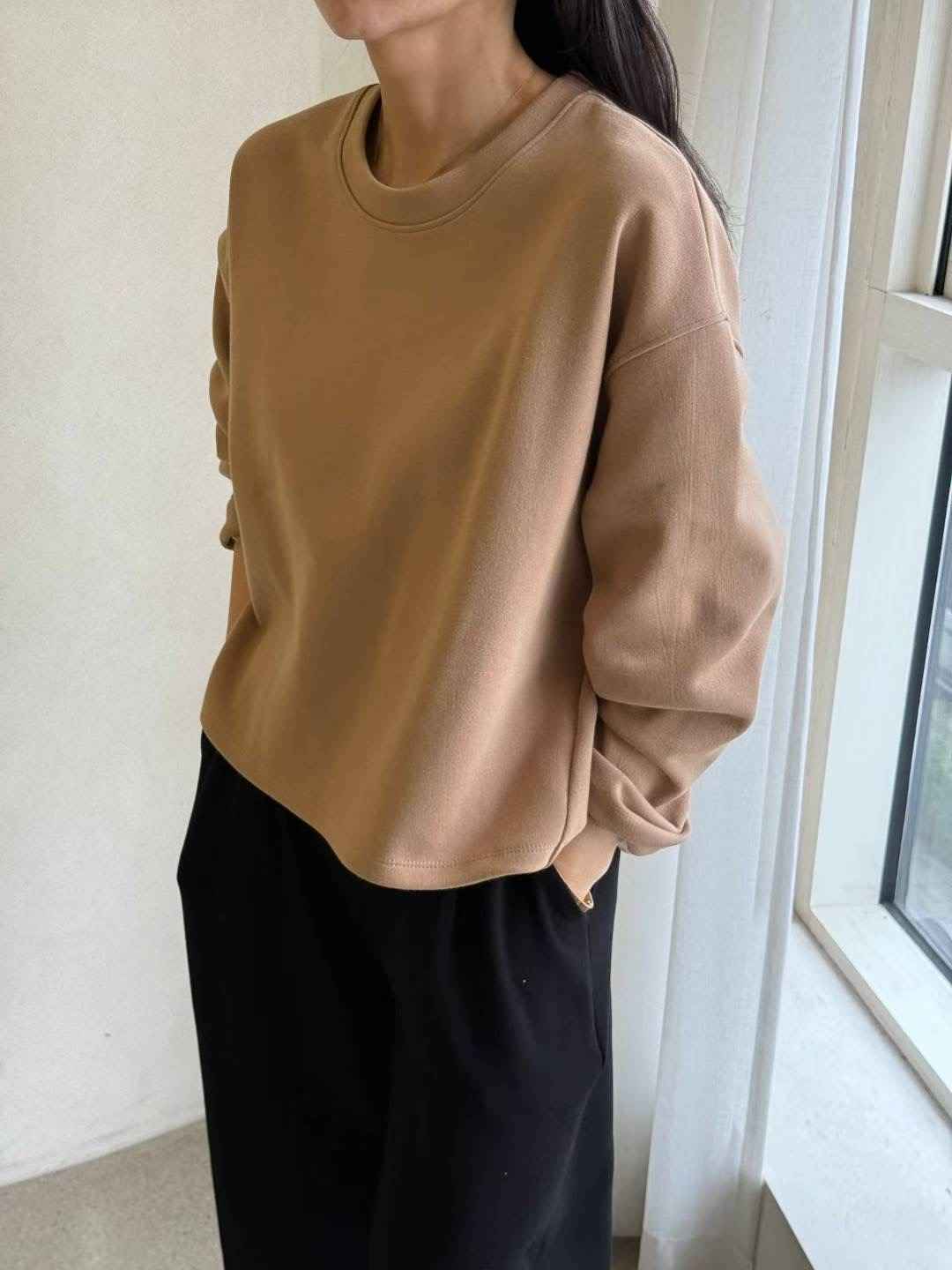 1mm東大門㊣直郵女士新品熱賣時尚休閑25秋冬職業推薦長袖T恤1mm長袖T恤