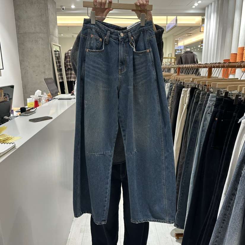 GRAYMELLOW韓國代購㊣女裝新款休閑熱賣推薦25秋冬真品牛仔褲GRAYMELLOW牛仔褲