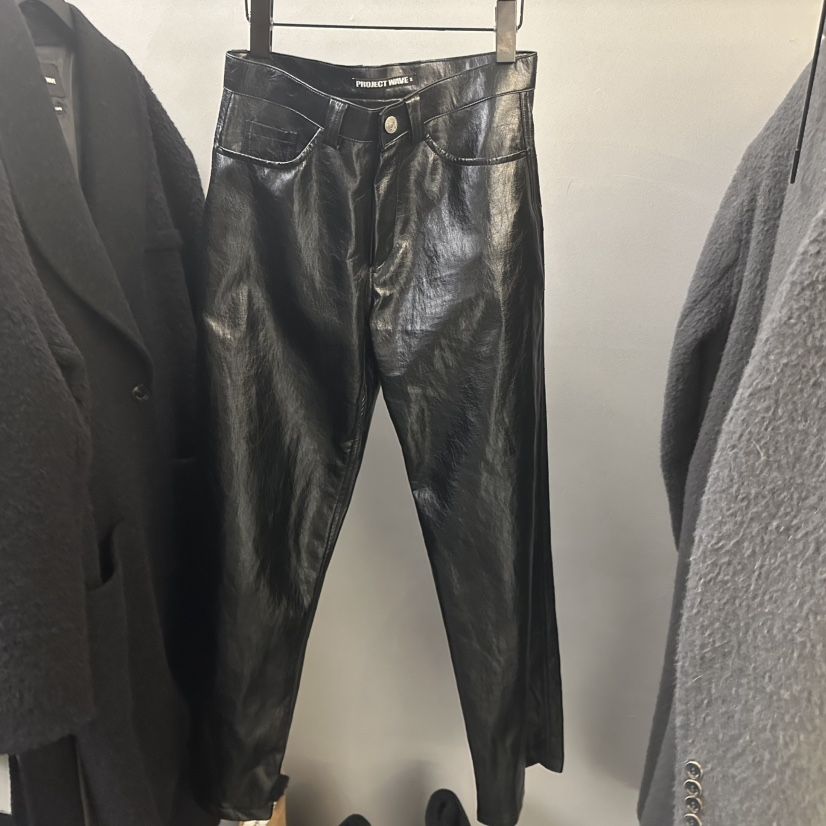 PROJECT WAVE-P東大門㊣直郵女裝新款推薦職業休閑褲皮革PROJECT WAVE休閑褲