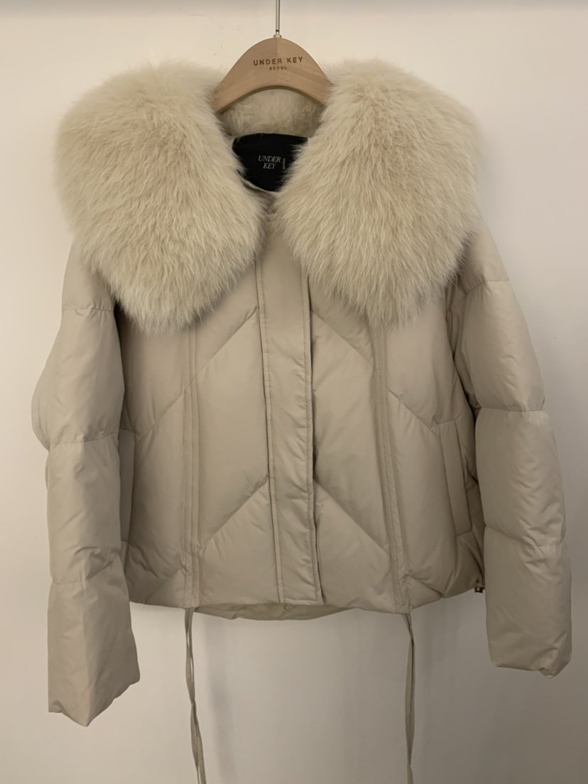 UNDER KEY東大門㊣實拍女裝新款職業真品熱賣短款羽絨服狐貍UNDER KEY短款羽絨服