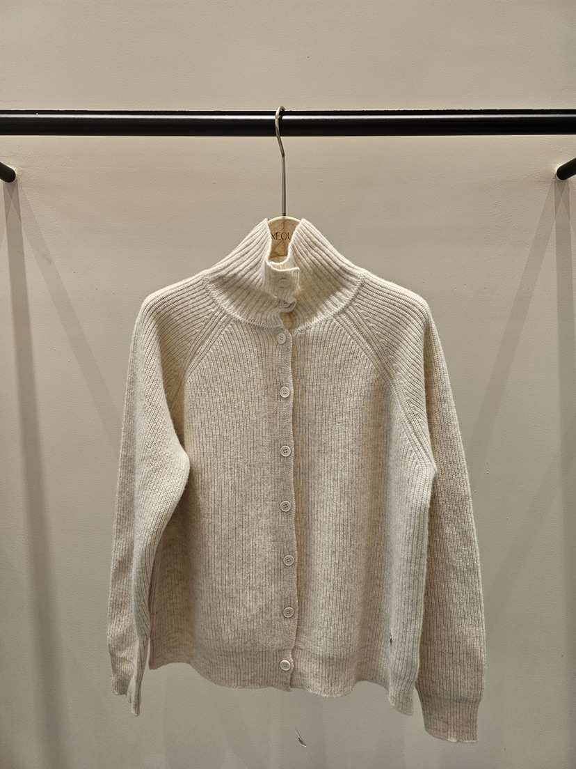 NEOUL東大門㊣實拍女裝新款人氣時尚推薦職業針織衫高領紐扣NEOUL/ahin雙領標簽針織衫