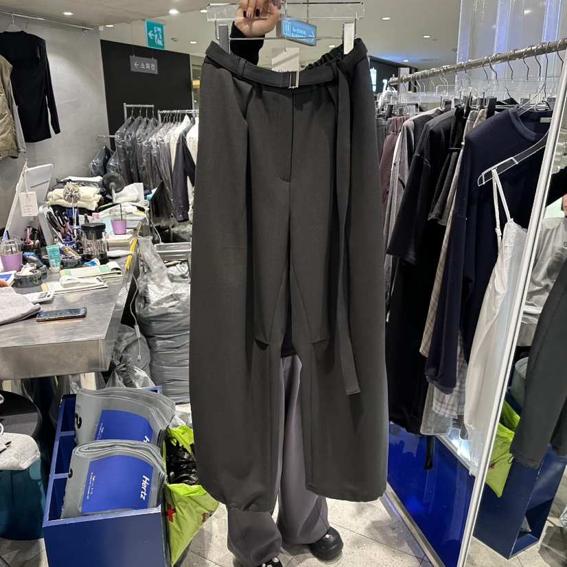 HERTZ-P東大門㊣代購女士新品職業25秋冬真品休閑褲含腰帶HERTZ-P休閑褲