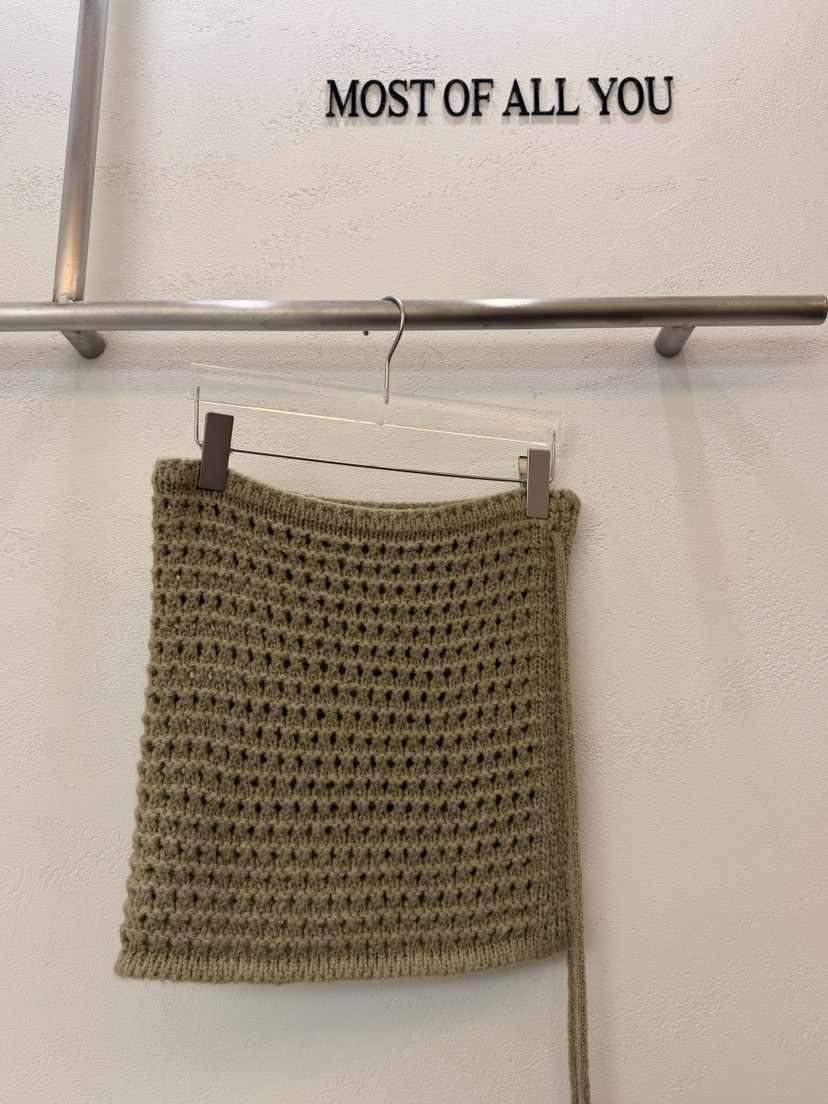 MOST OF ALL U韓國直郵㊣女裝新品25秋冬熱賣職業短裙鏤空MOST OF ALL U短裙