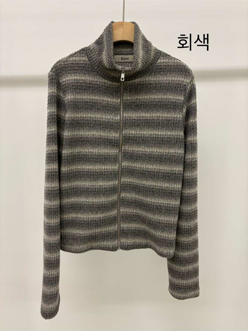 KONI韓國代購㊣女裝新品職業25秋冬熱賣時尚休閑針織衫拉鏈KONI針織衫