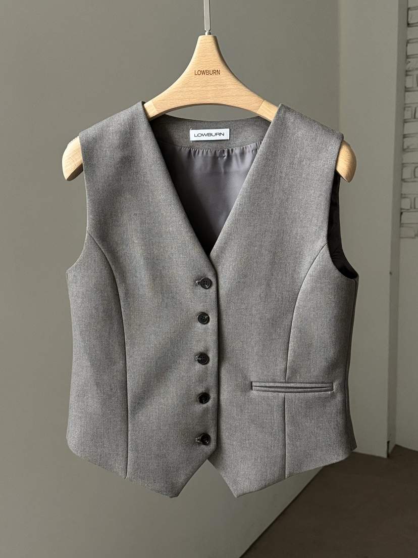 LOWBURN東大門㊣直郵女裝新款人氣職業25秋冬休閑熱賣真品馬甲LOWBURN馬甲