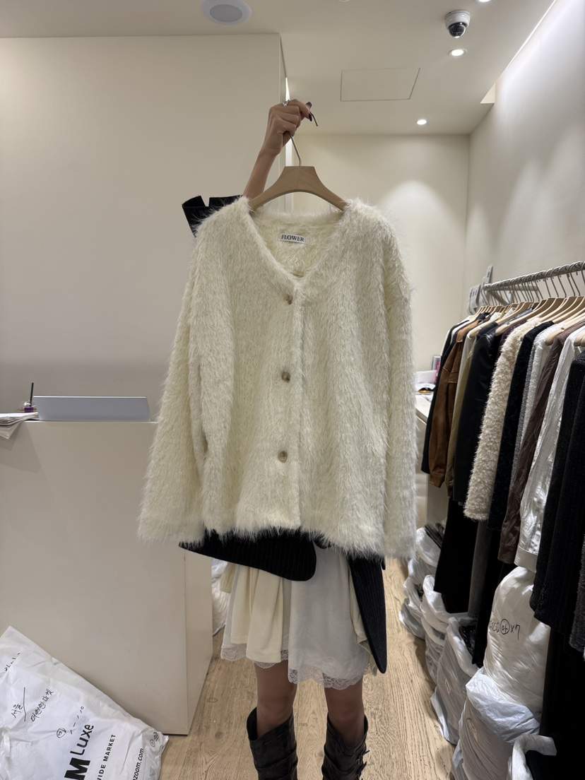 FLOWER-L東大門㊣實拍女裝新品推薦時尚職業人氣針織衫開衫FLOWER-L針織衫