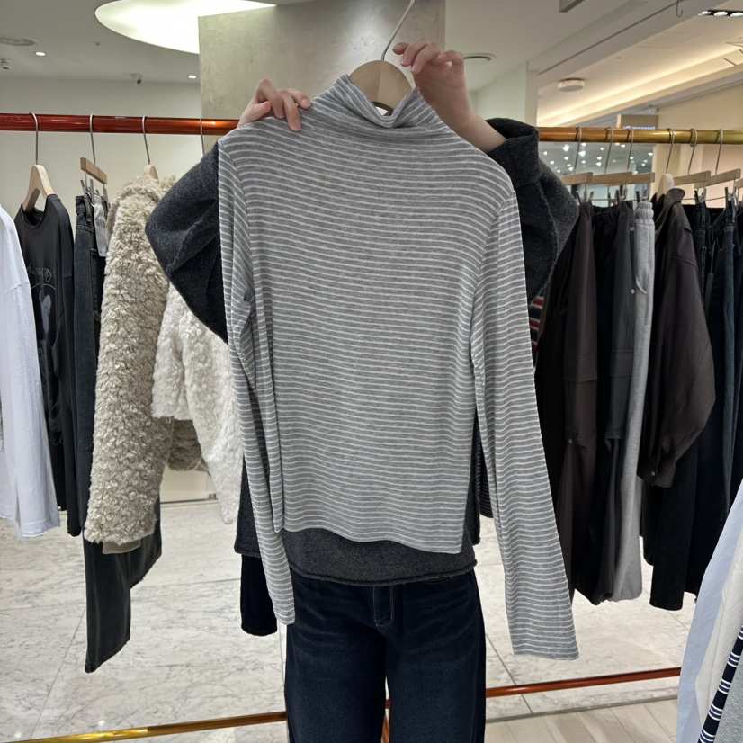 GRAYMELLOW韓國代購㊣女裝新品真品職業25秋冬時尚休閑長袖T恤GRAYMELLOW長袖T恤