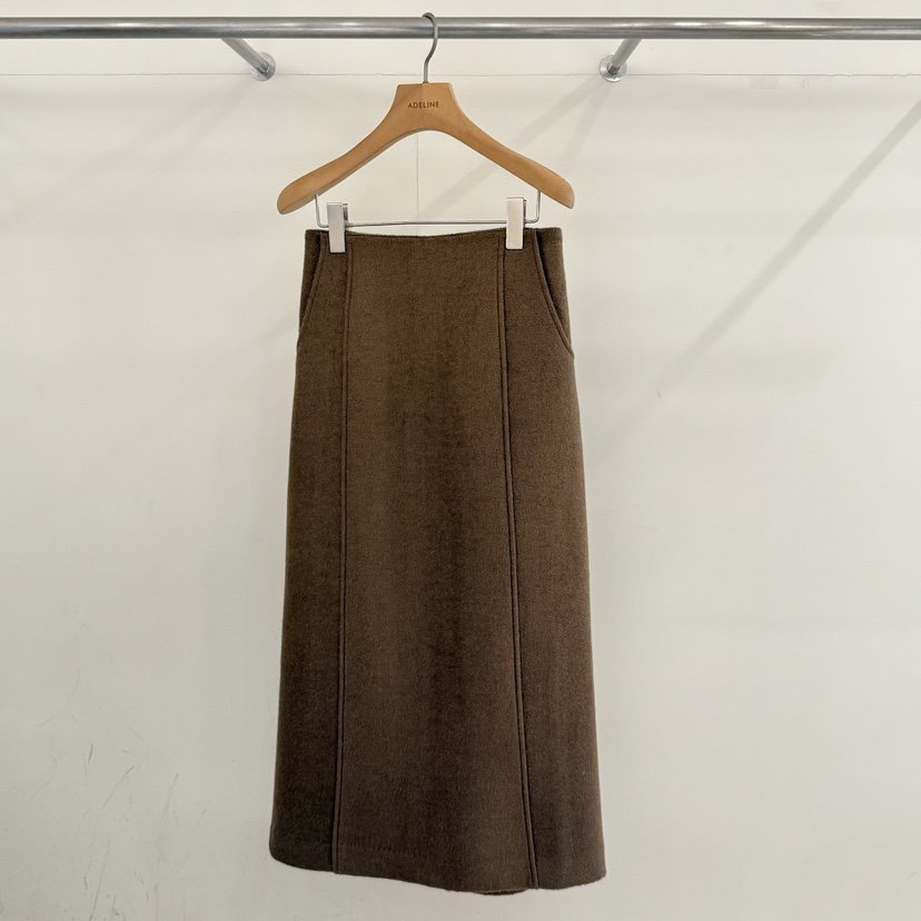 ADELINE韓國代購㊣女士新品25秋冬職業推薦休閑熱賣長裙羊毛ADELINE長裙