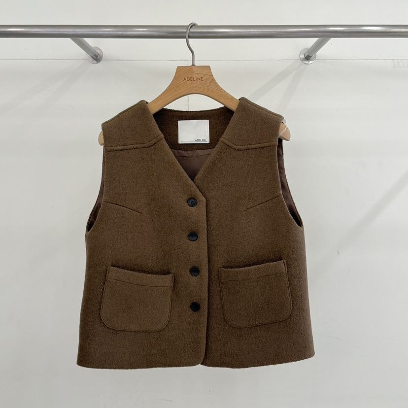 ADELINE東大門㊣實拍女士新款25秋冬休閑時尚真品推薦馬甲羊毛ADELINE馬甲