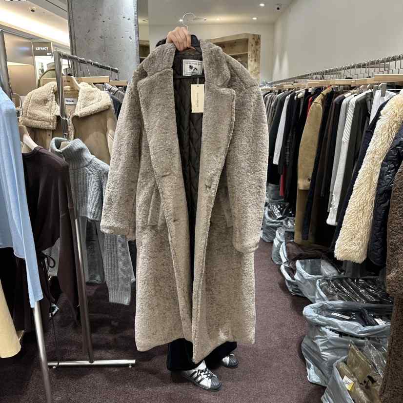 PITA韓國代購㊣女裝新品休閑推薦熱賣職業25秋冬中長款大衣毛皮THE VERLIN/piTa中長款大衣