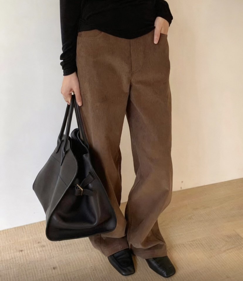 MONIQUE東大門㊣代購女裝新品時尚推薦真品熱賣休閑褲燈芯絨MONIQUE休閑褲