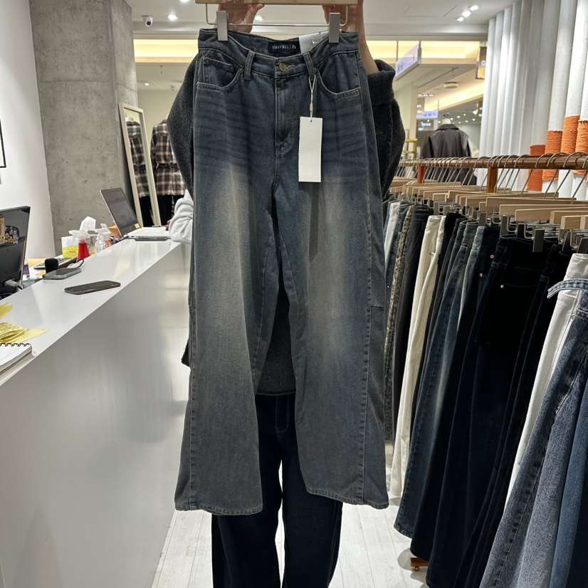 GRAYMELLOW東大門㊣直郵女裝新品25秋冬時尚休閑熱賣牛仔褲GRAYMELLOW牛仔褲