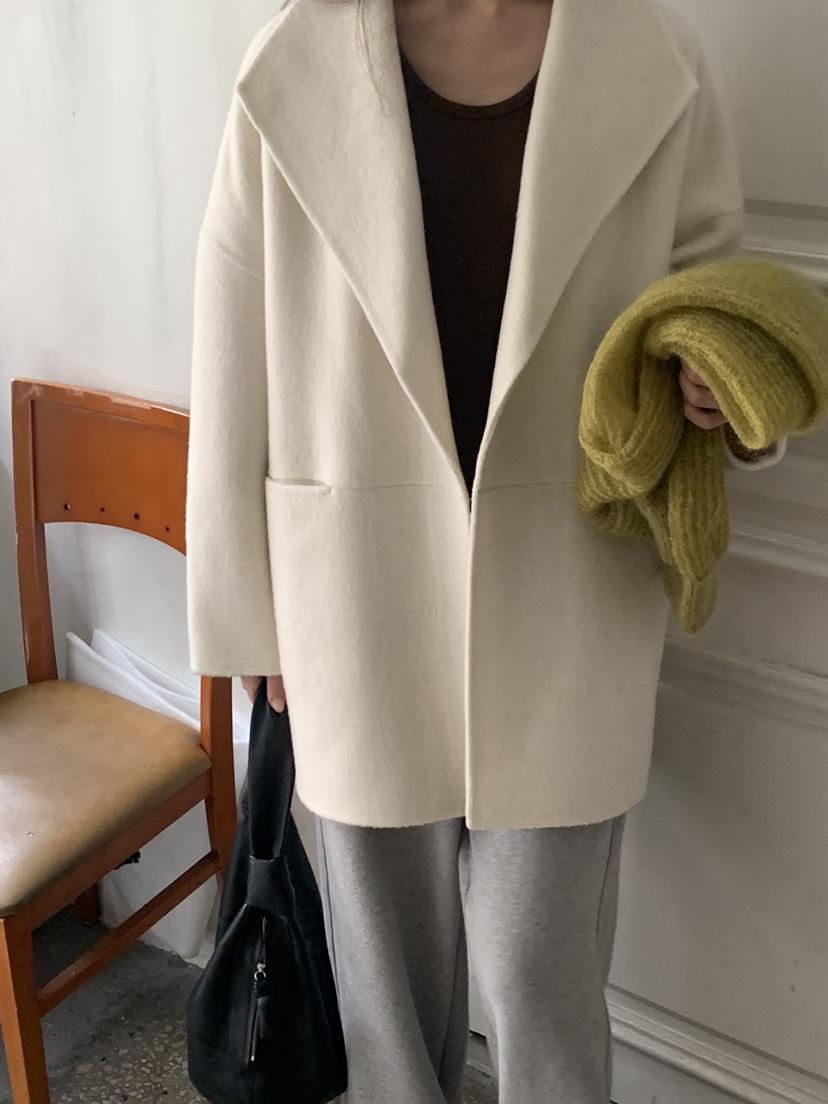 LOGARDEN東大門㊣代購女士新款時尚25秋冬休閑人氣中長款大衣LO GARDEN中長款大衣