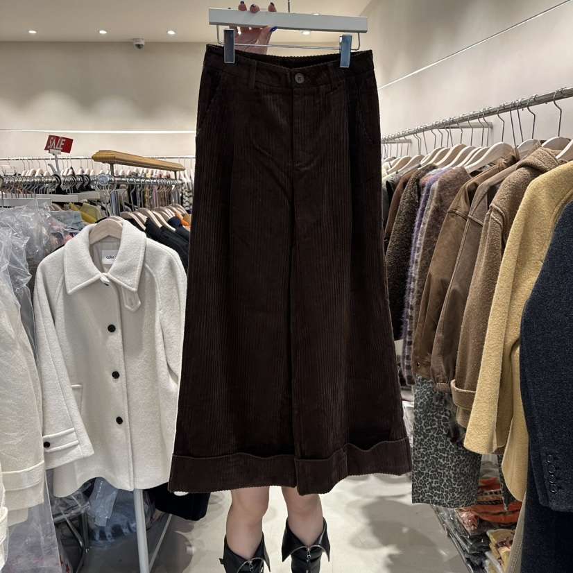 CREME BRULEE東大門㊣代購女士新品休閑人氣時尚休閑褲燈芯絨CREME BRULEE/DH休閑褲