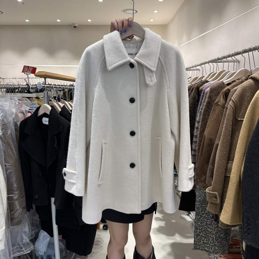 CREME BRULEE東大門㊣直郵女裝新品時尚休閑25秋冬夾克羊駝CREME BRULEE/DH夾克