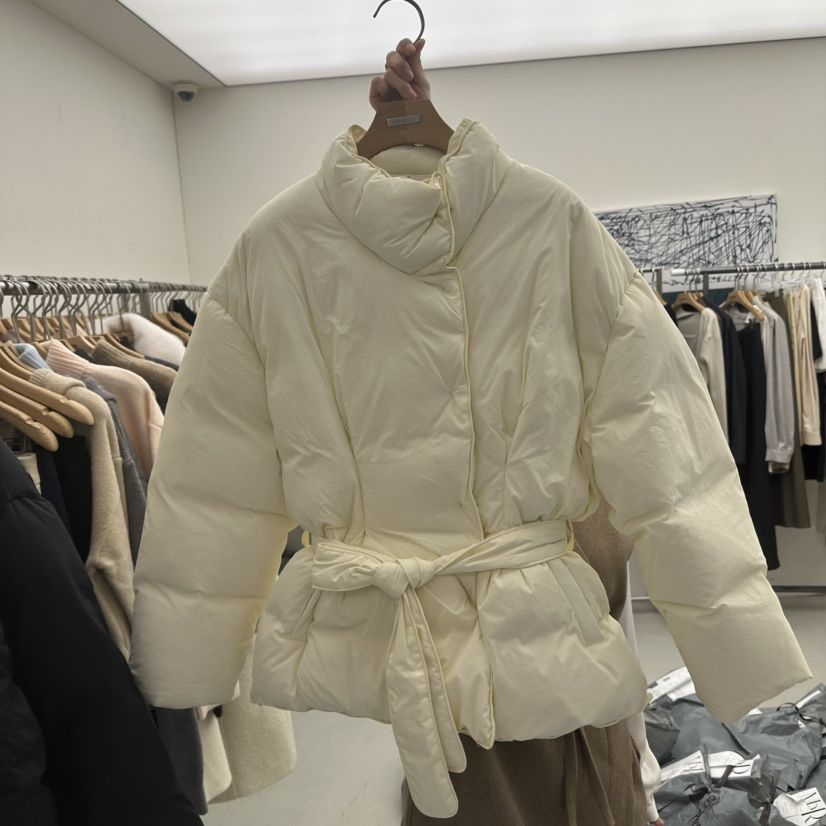 MER東大門㊣直郵女士新品推薦25秋冬真品短款羽絨服含腰帶鴨絨MER/ANGELO BIANCO短款羽絨服