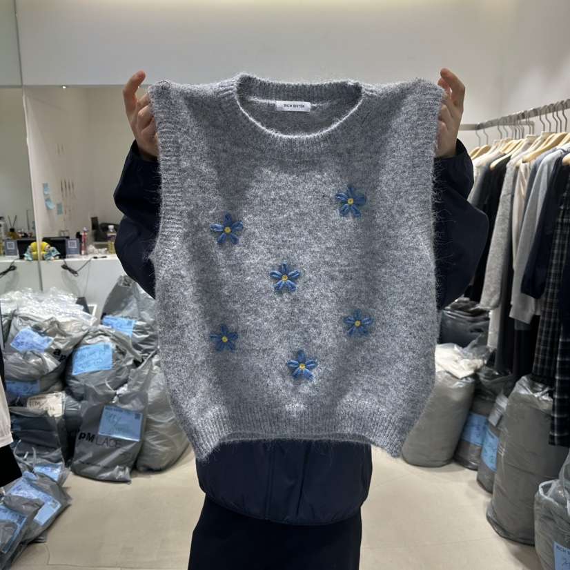 RICH SISTER東大門㊣代購女士新款人氣吊帶背心不含內搭刺繡RICH SISTER吊帶/背心