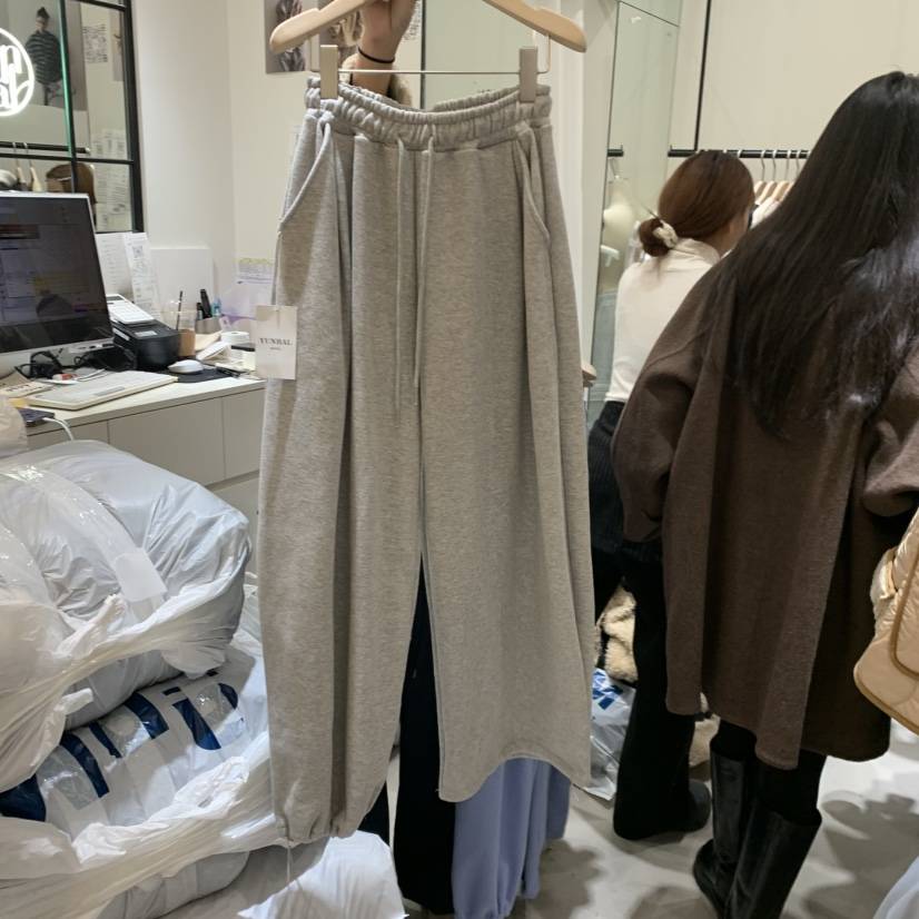 YUNBAL東大門㊣實拍女裝新品25秋冬推薦休閑人氣休閑褲加絨YUNBAL休閑褲