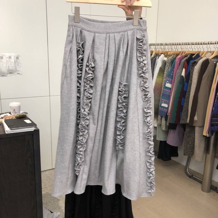 DOHWAJI東大門㊣代購女裝新款推薦25秋冬真品半身裙中短裙褶皺DOHWAJI半身裙/中短裙