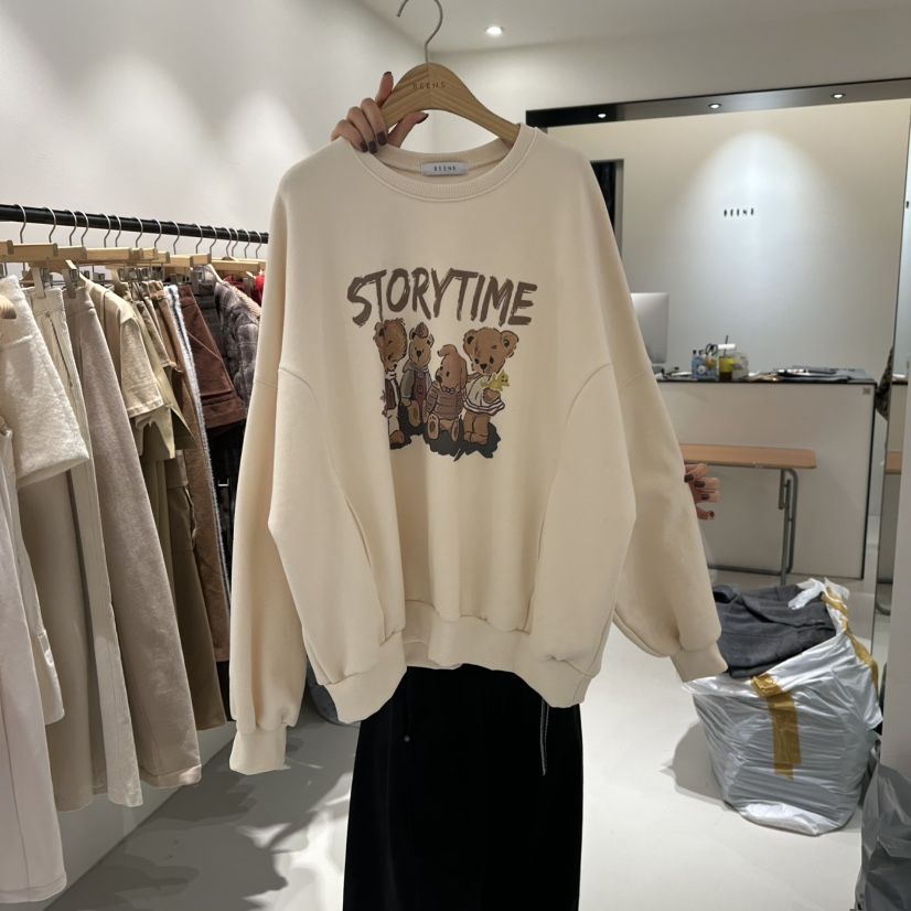 BEENS東大門㊣實拍女裝新品職業人氣推薦真品休閑時尚衛衣加絨BEENS衛衣