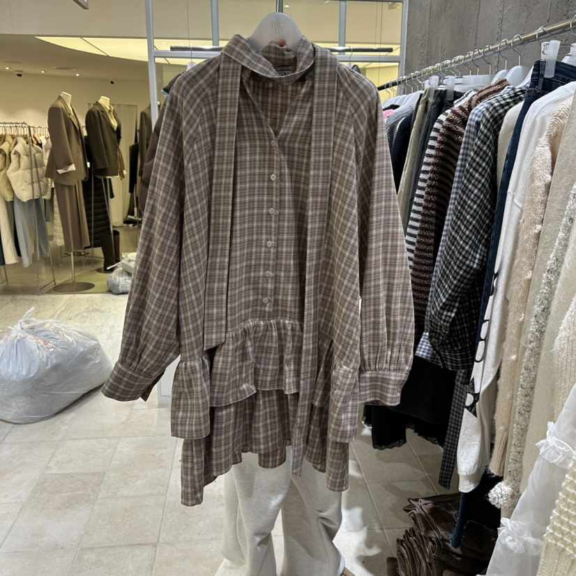 MIXXIN韓國直郵㊣女士新品熱賣人氣休閑真品推薦連衣裙含腰帶MIXXIN連衣裙