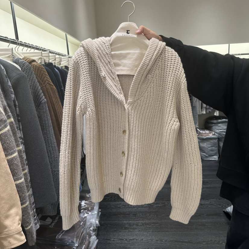 TOMGIRL東大門㊣代購女裝新品人氣推薦職業針織衫連帽針織衫TOMGIRL針織衫