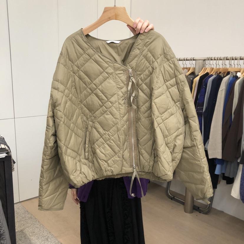 DOHWAJI韓國代購㊣女裝新款休閑25秋冬職業短款羽絨服絎縫絨DOHWAJI短款羽絨服