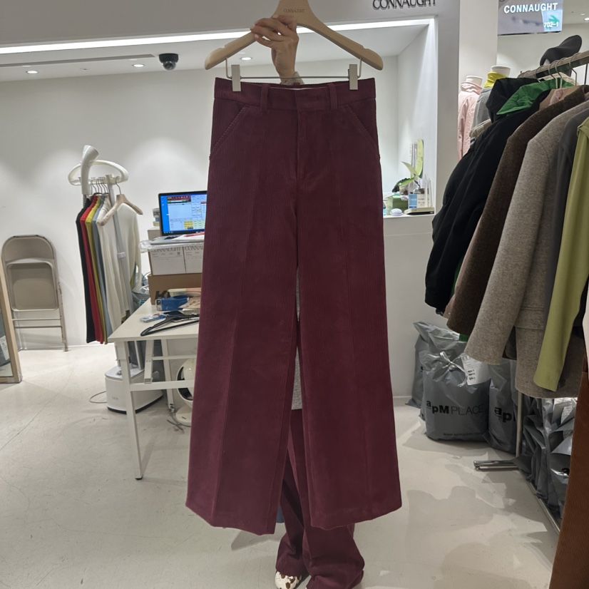 DAILYJUD東大門㊣直郵女士新款25秋冬職業熱賣休閑褲燈芯絨CONNAUGHT休閑褲