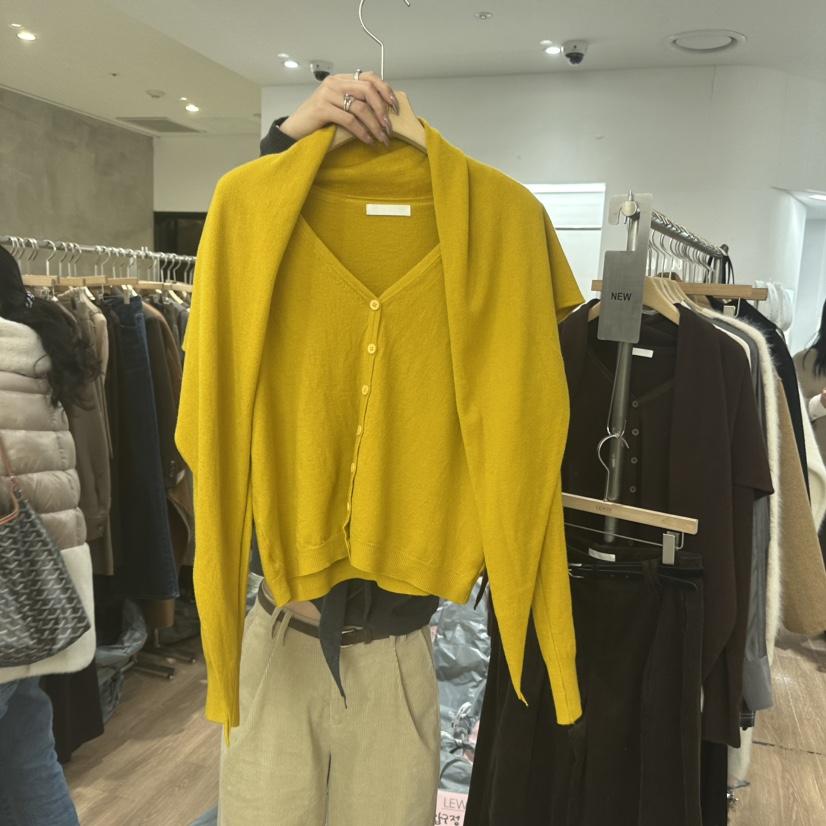 LEWIN東大門㊣直郵女士新品時尚熱賣真品套裝含圍巾兩件套開衫LEWIN套裝