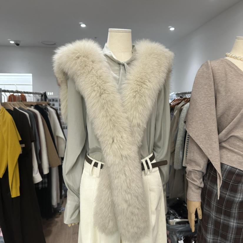 LEWIN東大門㊣代購女裝新品人氣25秋冬休閑圍巾披肩狐貍圍巾LEWIN圍巾/披肩