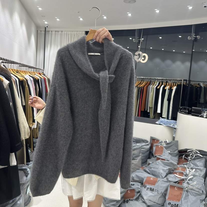TREND SELLER/G韓國代購㊣女裝新品熱賣25秋冬毛衣含圍巾G/TREND SELLER毛衣