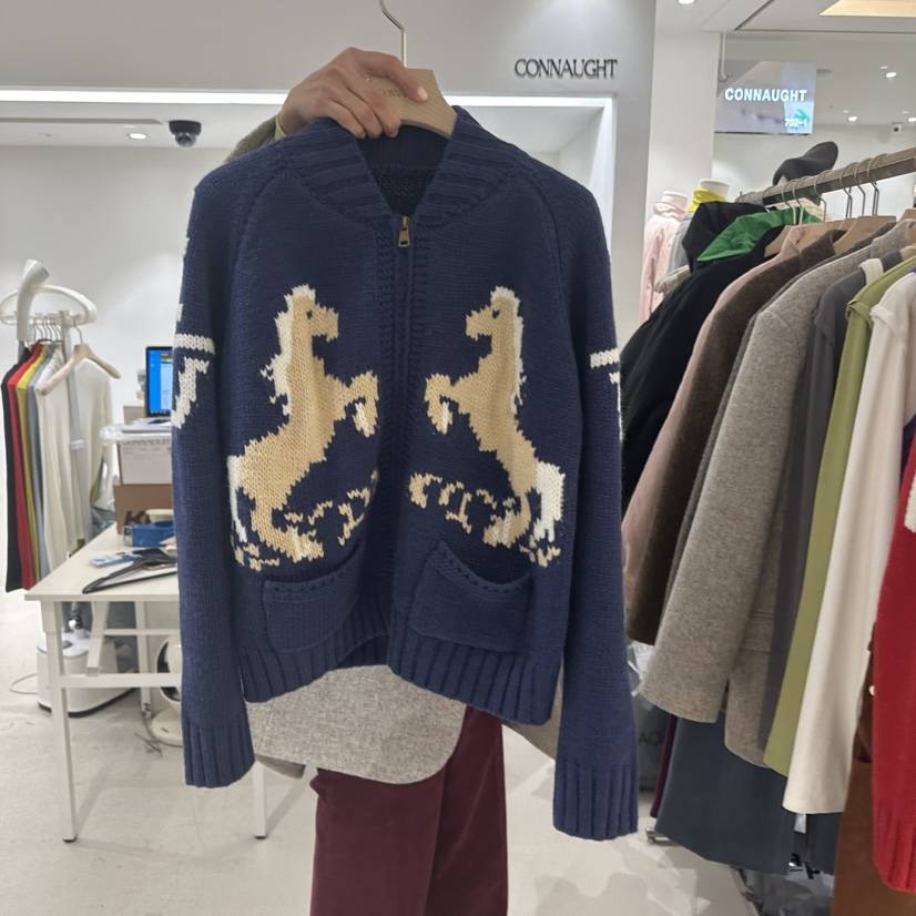 DAILYJUD東大門㊣實拍女士新款熱賣時尚人氣真品休閑毛衣拉鏈CONNAUGHT毛衣