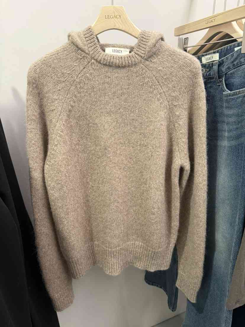 LEGACY韓國代購㊣女裝新款推薦熱賣職業休閑毛衣羊駝毛兜帽LEGACY毛衣