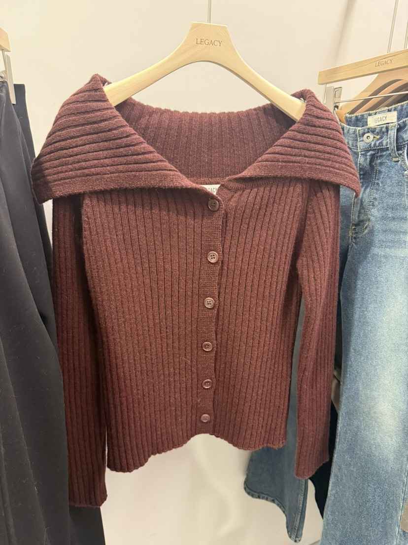 LEGACY韓國直郵㊣女士新款職業推薦休閑熱賣人氣針織衫露肩LEGACY針織衫