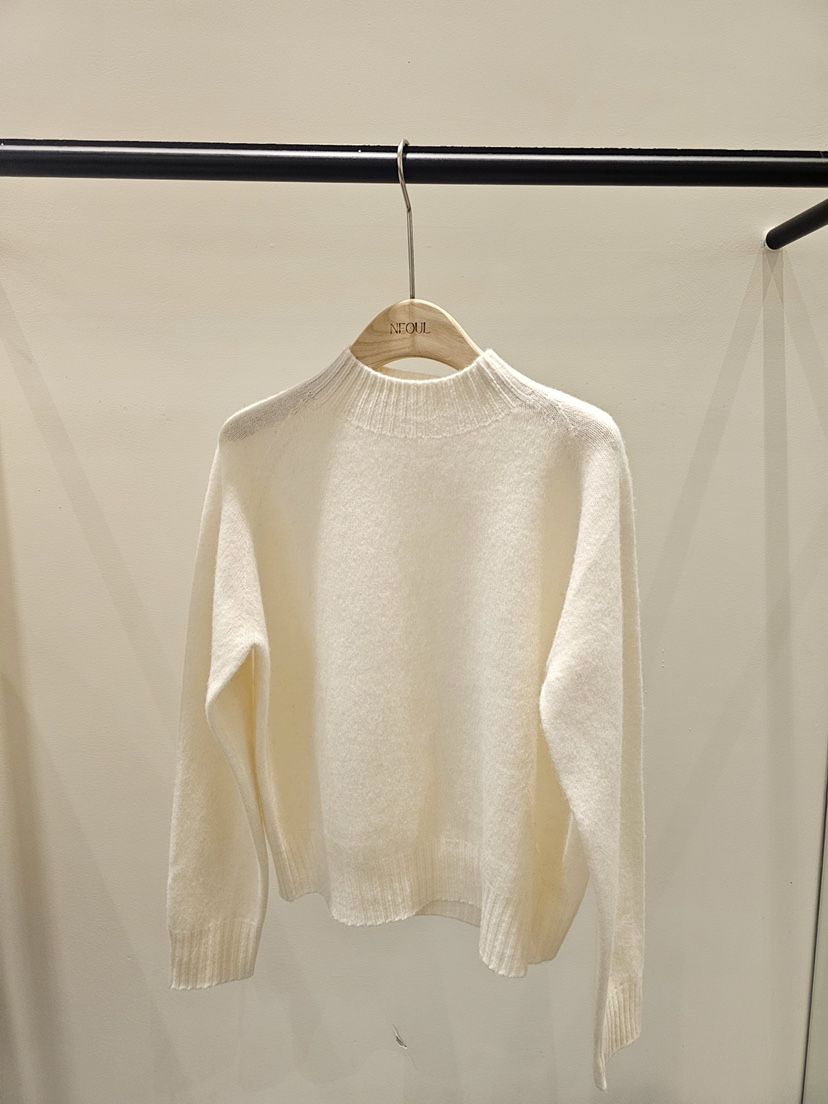 NEOUL韓國代購㊣女裝新品真品時尚推薦休閑人氣職業25秋冬針織衫NEOUL/ahin雙領標簽針織衫