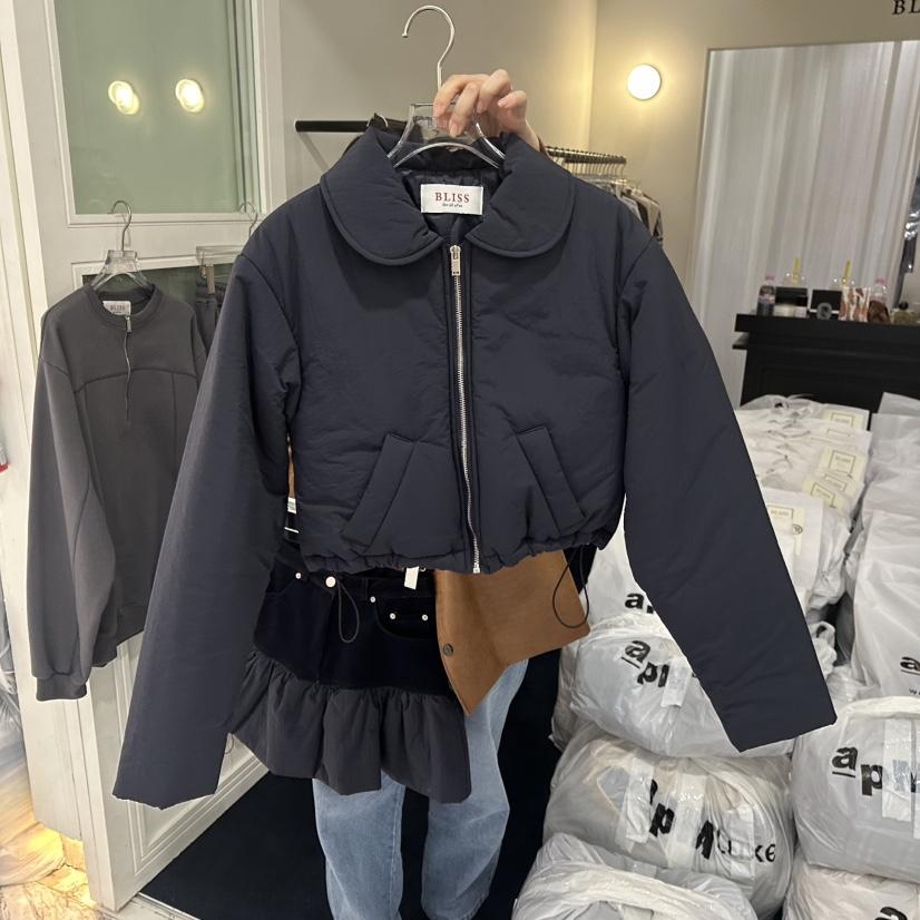 BLISS韓國代購㊣女士新款人氣推薦職業休閑時尚短款棉服兔子棉BLISS短款棉服