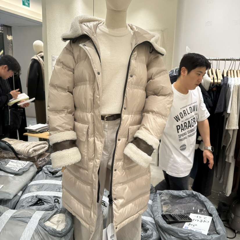 BLUEI-D韓國代購㊣女裝新款真品休閑人氣25秋冬長款羽絨服Blue i-d長款羽絨服