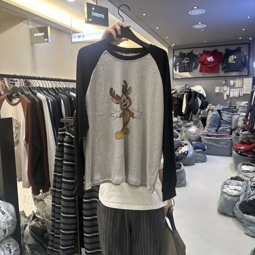 CREDITO韓國代購㊣女士新品人氣熱賣真品休閑25秋冬長袖T恤CREDITO長袖T恤