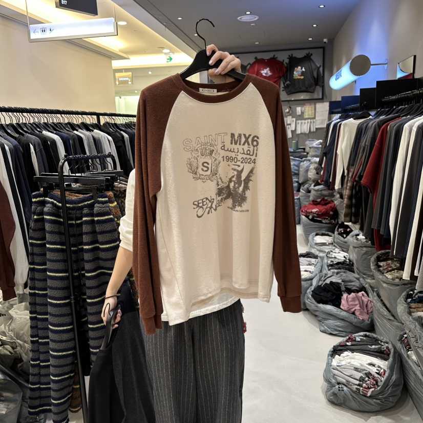 CREDITO東大門㊣代購女裝新款熱賣休閑真品25秋冬時尚長袖T恤CREDITO長袖T恤