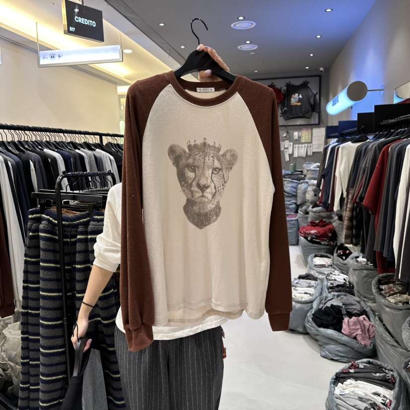 CREDITO韓國直郵㊣女士新品休閑熱賣職業時尚25秋冬長袖T恤CREDITO長袖T恤