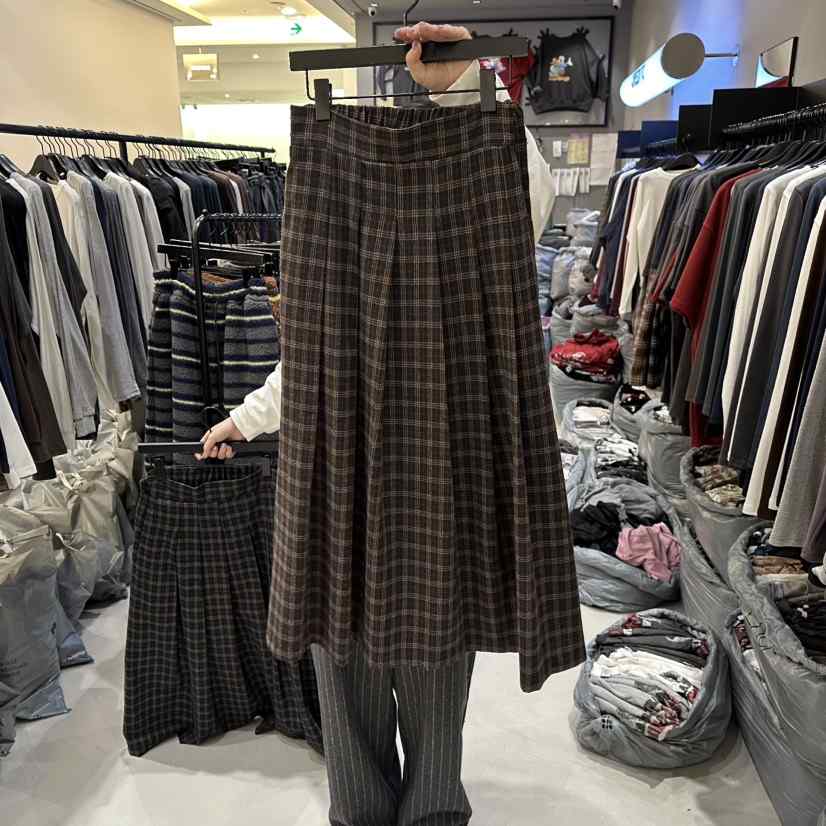 CREDITO韓國代購㊣女士新品25秋冬休閑熱賣人氣長裙百褶褶裙CREDITO長裙