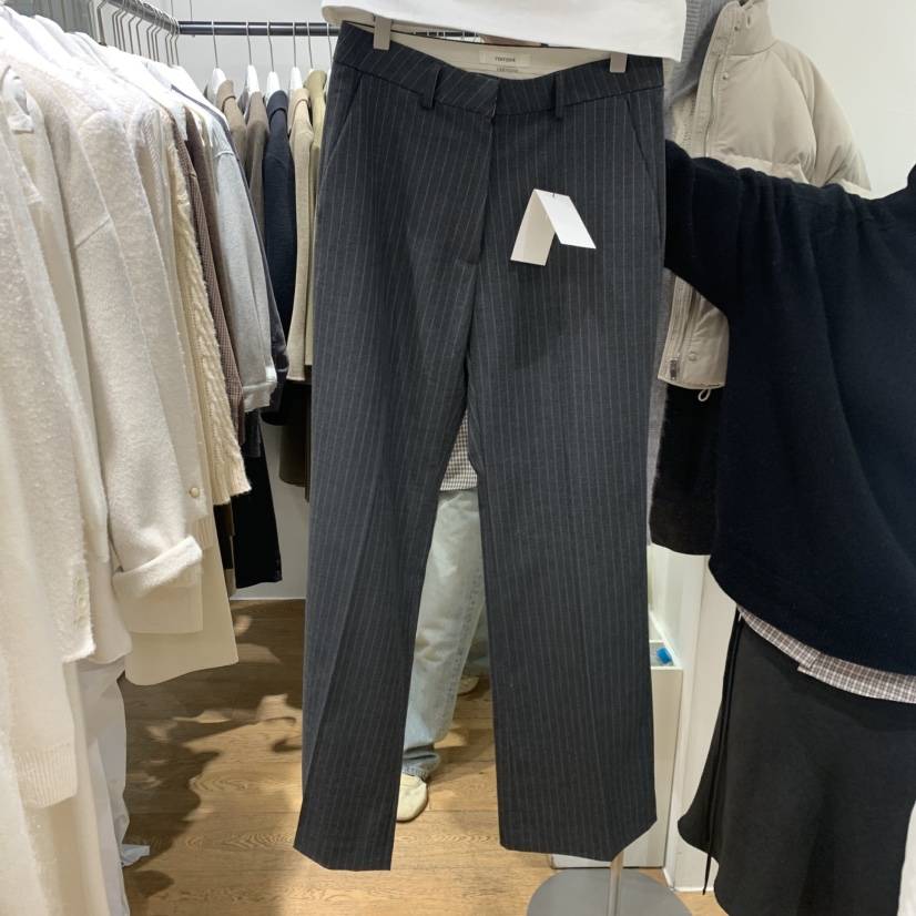 VERVEINE東大門㊣代購女裝新款推薦真品休閑25秋冬休閑褲條紋VERVEINE休閑褲